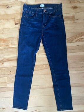 J. Crew Indigo Toothpick 9" High Rise Jeans Denim Size 27